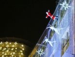 Weihnachtsmann Show am Einkaufscenter